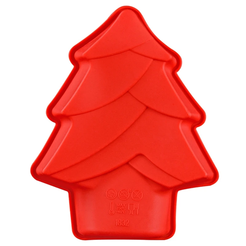 

Christmas Tree Cake Silicone Mold Baking Pan Party Angel Food Tools For Pie Jelly Muffin Bread Non-Stick Bakeware