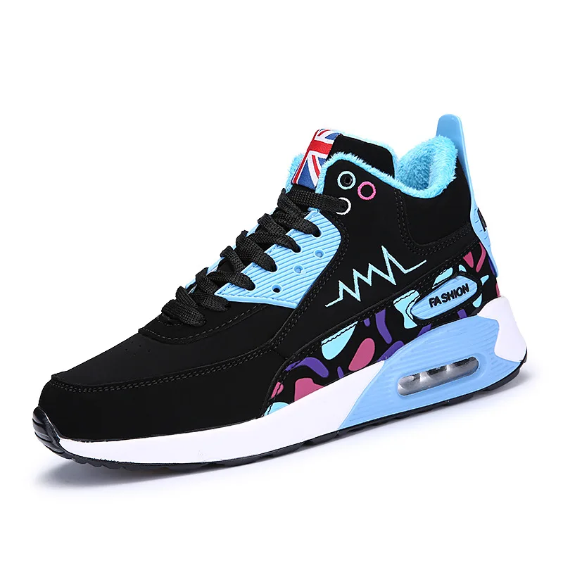 Кроссовки наивысшего качества; женская зимняя теплая обувь; повседневная обувь из плюша; Женская Осенняя кожаная обувь на платформе; дышащие кроссовки - Цвет: Image