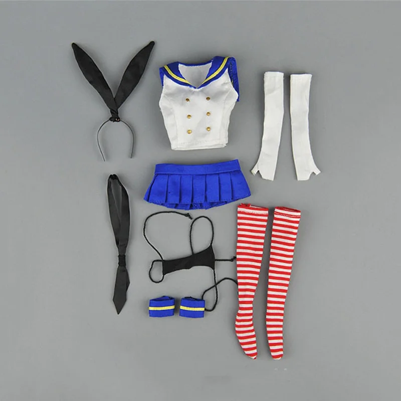 Sailor suit 1/6 Женская Сексуальная Студенческая одежда, короткая юбка, чулки, одежда для женщин, молодежная трендовая одежда F 1", фигурка, тело, кукла, игрушка, одежда - Цвет: Sailor suit
