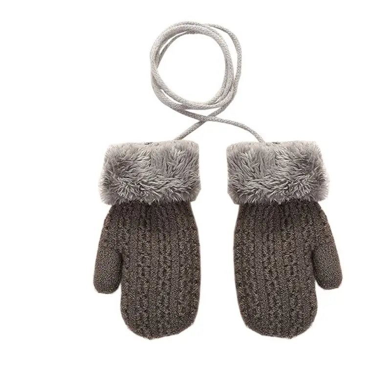 Милые перчатки для маленьких девочек и мальчиков; зимние теплые варежки в стиле пэчворк; D08C