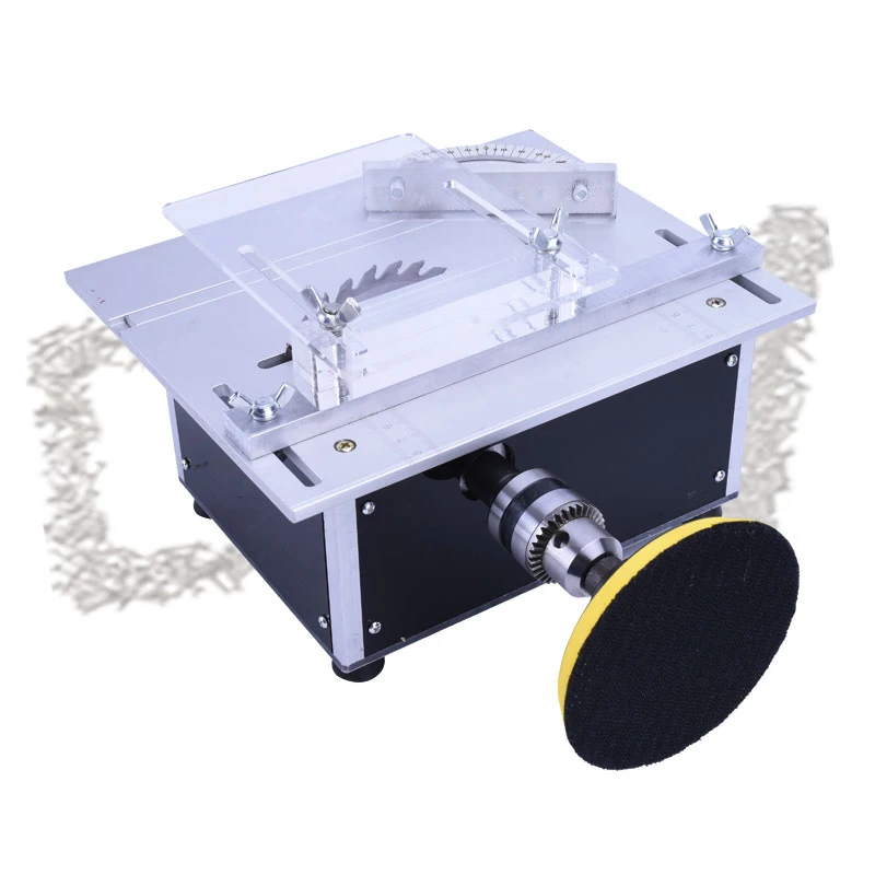 Mini Small Table Saw Multifunction Miniature Small Table Saw DIY Woodworking Chainsaw Small Cutting Sanding Polishing Table Saw