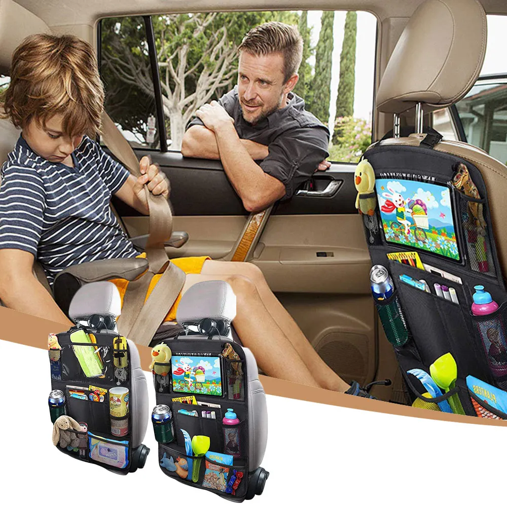 Universal Auto Rücksitz Organizer Multi-Tasche Lagerung Tasche Tablet  Halter Kick Matten Auto Sitz Zurück Protektoren für Kinder Kleinkinder