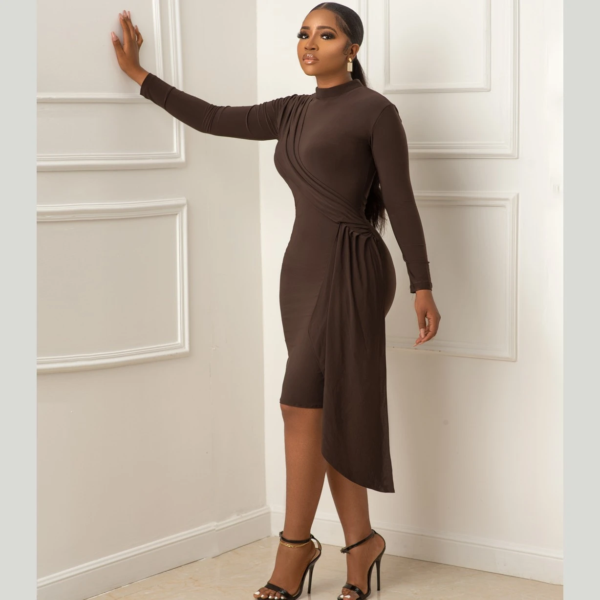 mid long sleeve dress