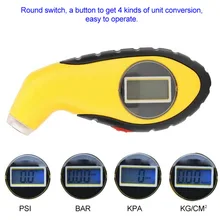 Желтый черный датчик давления в шинах измерительный прибор светодиодный цифровой дисплей 0-150PSI