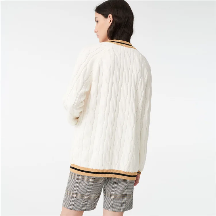 2020 Early Spring New White Sweater College Style Sweater Coat Cardigan Sweater Women 2020 Early Spring New White Sweater College Style Sweater Coat Cardigan Sweater Women