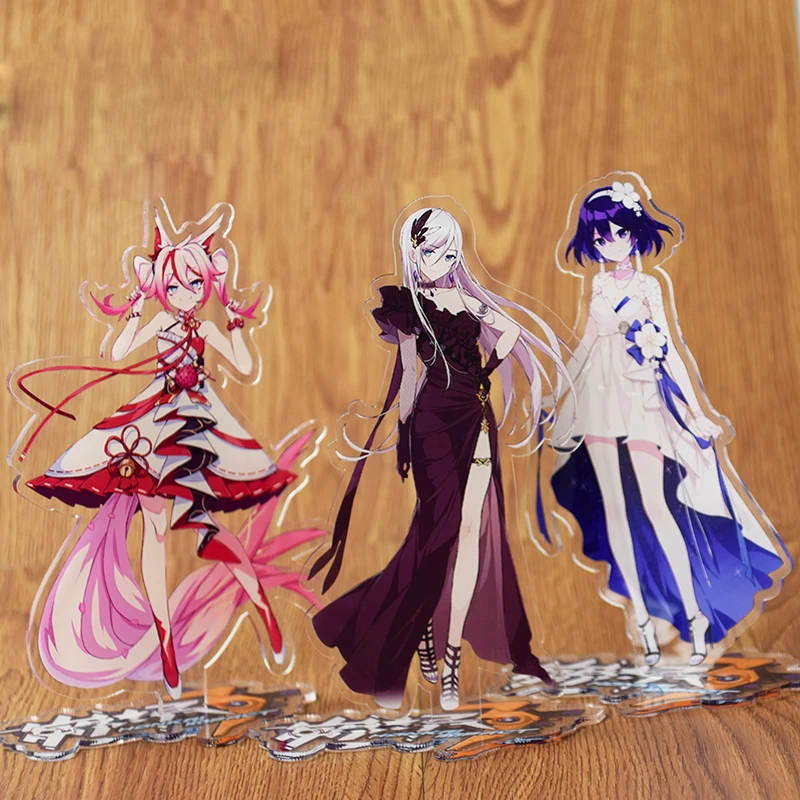 

Anime Game Honkai Impact 3 Cosplay Cecilia Schariac Kiana Kaslana Cosplay Acrylic Stand Figure model Decoration Gift 15cm