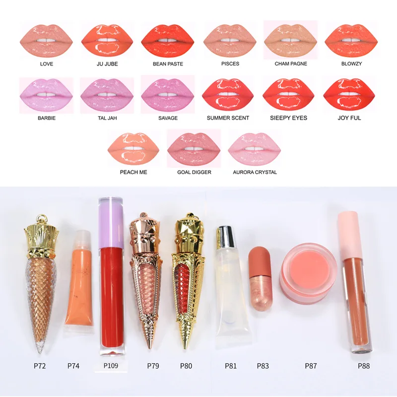 50pcs Wholesales On Lip Gloss Supplies Private Label Lipglosses Print