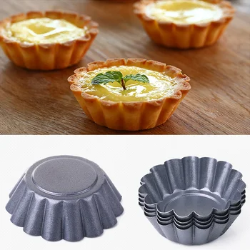 

6.5cm Tart Mini Tins Home Round Fluted Cake Mold Kitchen Tool Dessert Heat Resistant Accessories Non Stick Baking No Toxic