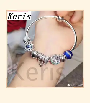 

High Quality Reproduction 1:1 100% Silver Bow Bead String Bracelet Free Delivery