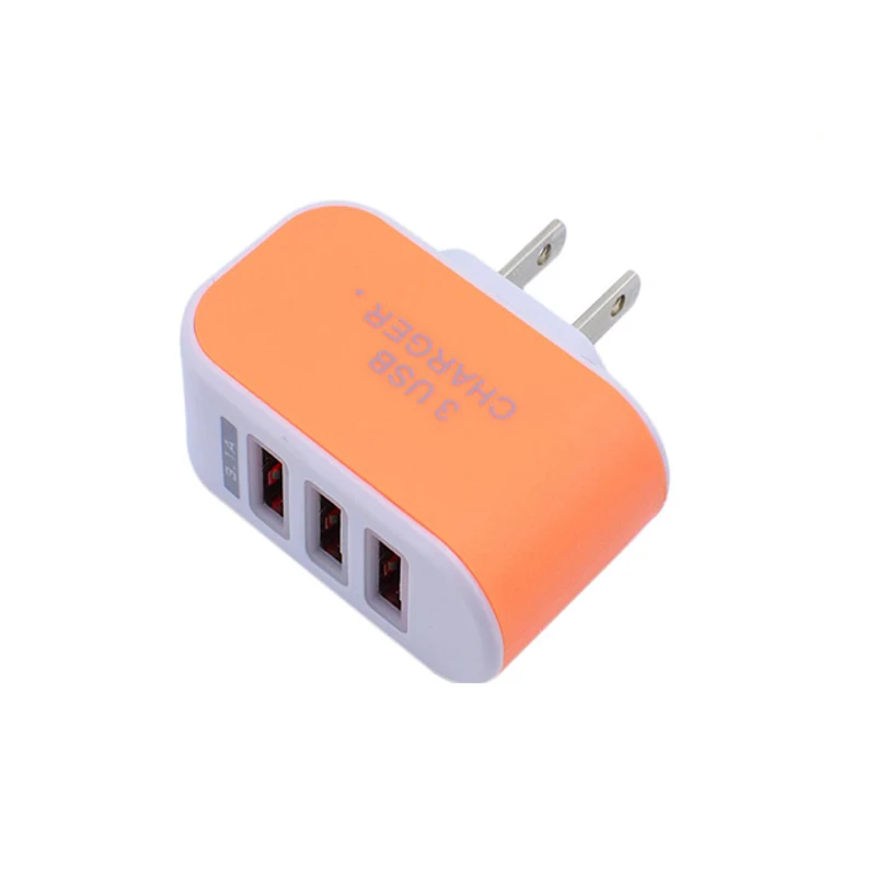 US EU Plug 3 настенные usb-зарядные устройства 5 в 3.1A светодиодный адаптер для путешествий удобный адаптер питания с тройными usb-портами для сотового телефона