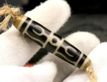 

Magic Tibetan Old Oily Agate KingKong Chu Faqi Totem dZi Bead Amulet 5A From LK brother Sauces