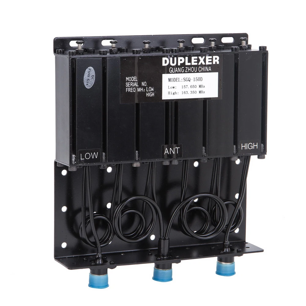 

VHF 136-174MHz 50W Duplexer for Radio Repeater Tuned Low Frequency 156MHz & High Frequency 163MHz & N Female connectors