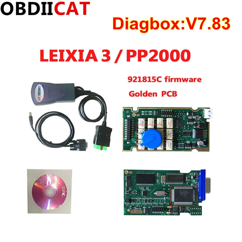 OBDIICAT Lexia 3 PP2000 полный чип Diagbox V7.83 с прошивкой 921815C Lexia3 V48/V25 для Cit-ro-en для Peu-ge-ot диагностический инструмент