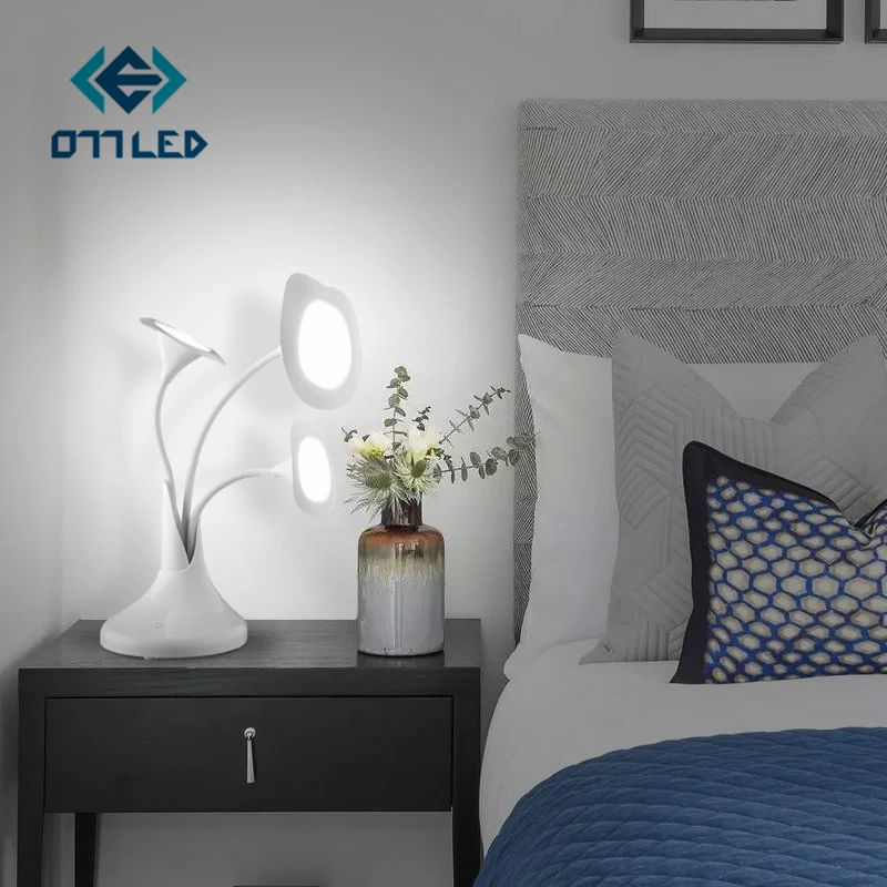 LED Living Table Lamp Ins DC5V Eye Protection Reading Book Light USB Flower Desk Lamps Touch 3 Mode Office Modern Decoration New