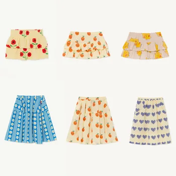

2020 Spring and Summer New Children's Clothing Girls Baby Stripes Printed Multicolor Floral Floral Skirt Skirt