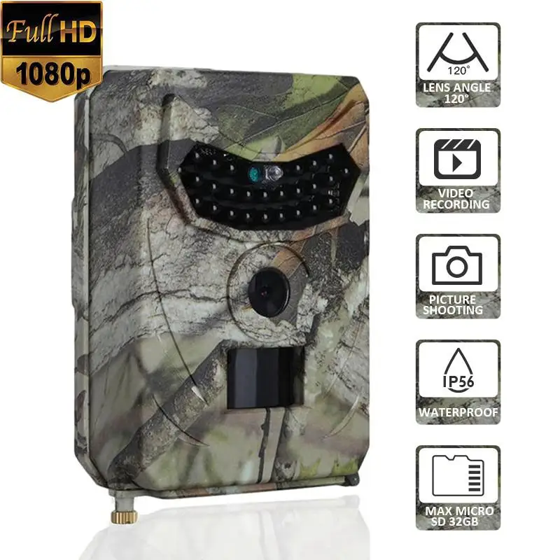 Mini Hunting Camera PR-100 Digital Trail Motion-triggered Infra-red Night Vision Surveillance Outdoor Video Recorder | Электроника