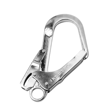 

Heavy Duty Rock Climbing Fall Protection Safety Lanyard Harness Spring Locking Snap Clip Hook Rappelling Rescue Gear