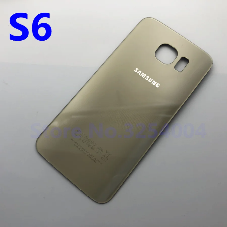 Заднее стекло для samsung Galaxy S6 G920 G920F G920P G920A G9200 SM-G920F задняя крышка для батареи