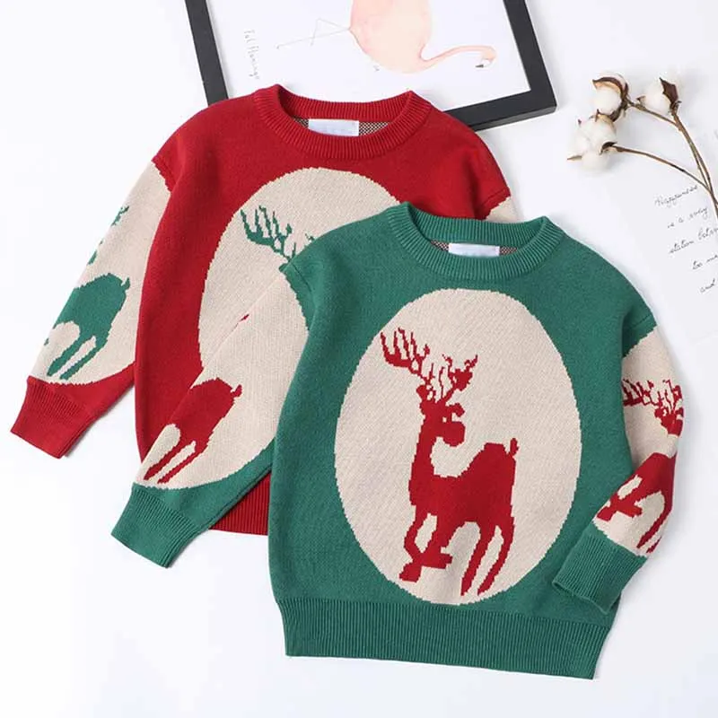 Children's Christmas Sweater Baby Girls Boy's Knitted Sweater Christmas