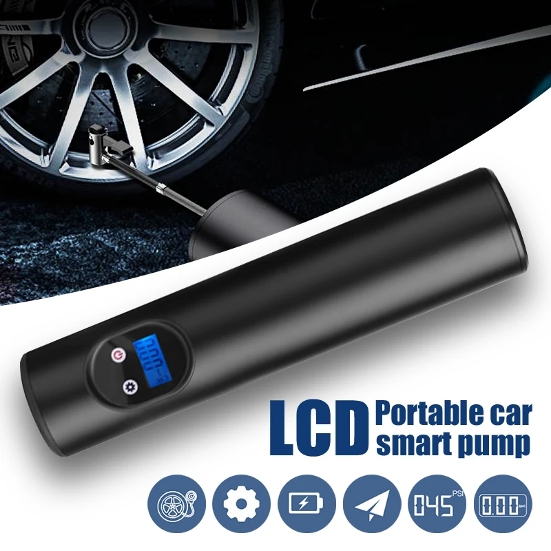 

Smart Portable Compressor Mini 12V LED Light Tire Air Pump Convenient 150psi Tire Inflator