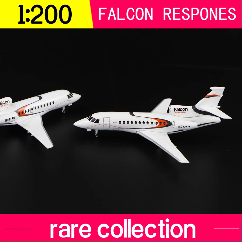 1:200 halcón respuesta Aleación de simulación coleccionista de aviones modelo N 217FR colección poco común display