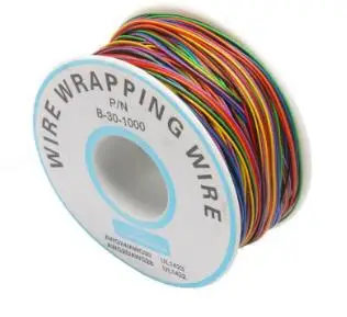 

265m 8 Color 30AWG Jump Wire Wrapping Tinned Copper Solid PVC insulation Single Strand Copper Cable Ok Wire Electrical Wire XF30