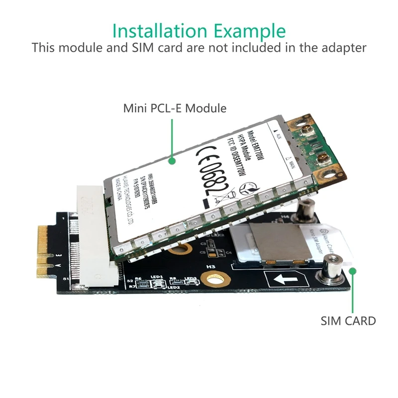 Mini PCI E к M.2(NGFF) ключ A/E адаптер с слотом для sim карты WiFi/WWAN/LTE модуля|Смарт-гаджеты| |