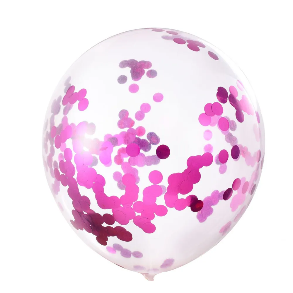 10 шт. 12 дюймов прозрачный воздушный шар флэш воздушный шар "Конфетти" латексный шар счастливый день рождения, детский душ вечерние свадебные украшения - Цвет: Round-6