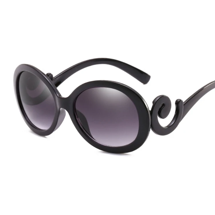 Bright black Новые женские очки для вождения зеркала Винтаж для женщин круглый маленький солнцезащитные женские очки оculos UV400 - Цвет линз: Bright black
