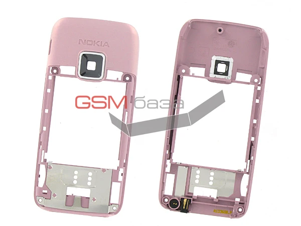 Nokia E65 - Средняя часть корпуса в сборе с микр разъёмом (цвет: Pink) Оригинал |