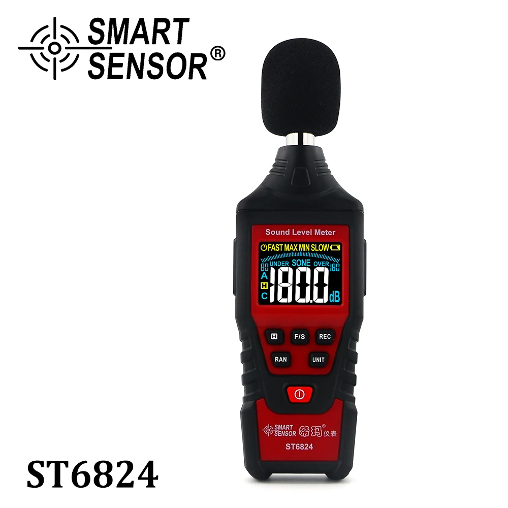 

Digital Sound Level Noise Meter 30~130 dB Detector Audio Tester Color LCD Display Metro Diagnostic Sound Noise Measurement Tools