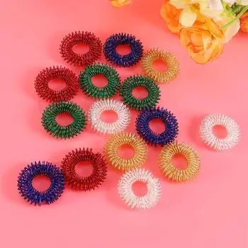 

15pcs Spiky Sensory Massage Rings Hand Fidget Toy Stress Reducer for ADHD Adults
