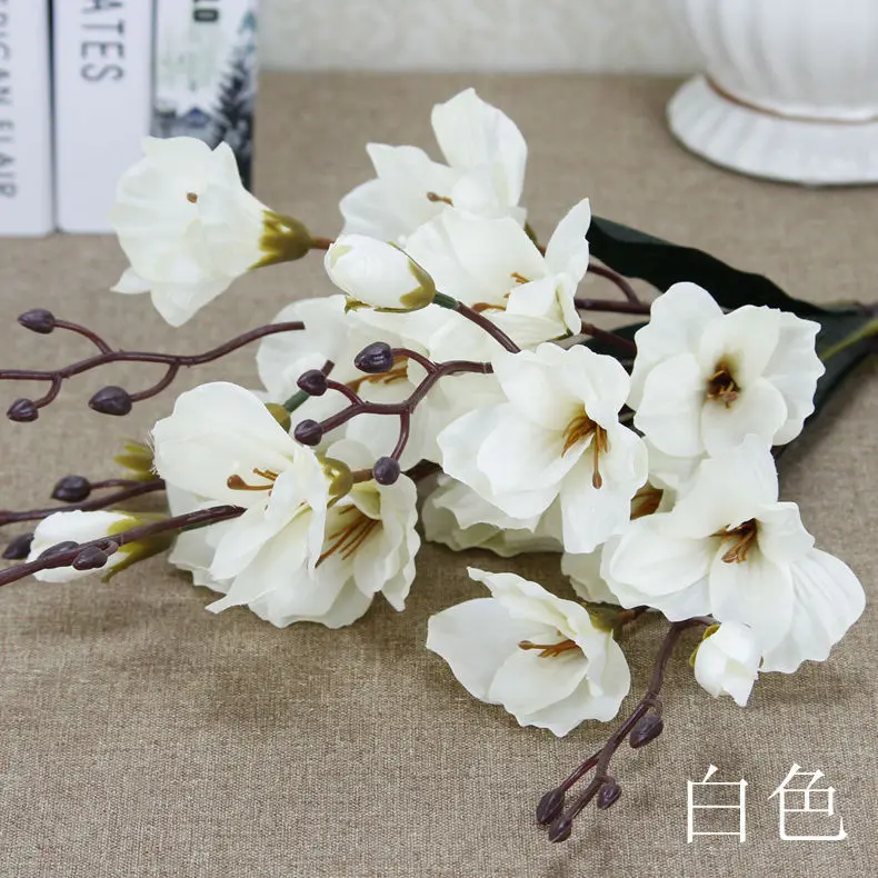 5 Fork 20 Head Simulation Tower Orchid Fake Flower Bouquet European Soft Decoration Desktop Display Artificial Jujube - Цвет: A