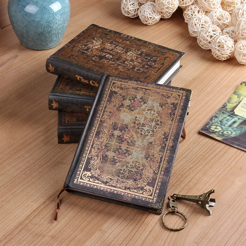 32K Retro Vintage Notebook Handcover Flower Europe Classic Book with Metal Corner Planner Journal Traveler Notepad 32K Retro Vintage Notebook Handcover Flower Europe Classic Book with Metal Corner Planner Journal Traveler Notepad
