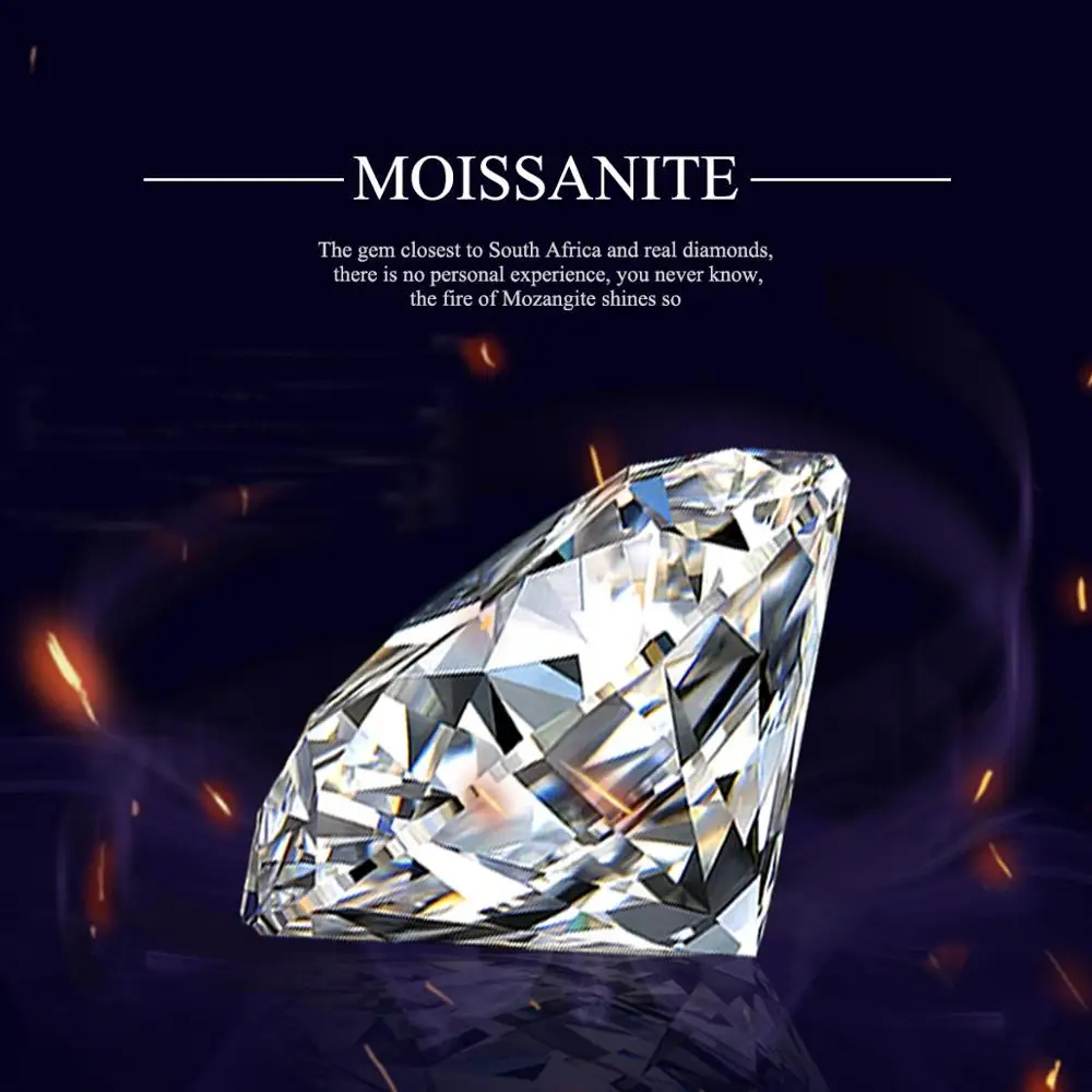 Szjinao настоящий 100% Свободный Муассанит бриллиант 0.3ct VVS1 D Цвет 4 мм муассанит