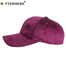BUTTERMERE женские бейсболки вельветовые однотонные Фиолетовые женские бейсболки женские велюровые элегантные регулируемые бейсболки в стиле ретро