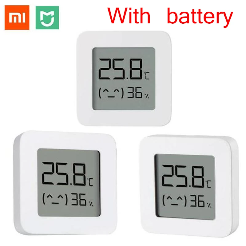XIAOMI Bluetooth Digital Thermometer 2 LCD Screen Digital Moisture Meter Wireless Smart Temperature Humidity Sensor with battery