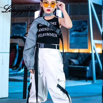 

Baby Girl Jazz Tide Suit Fashion Personality Catwalk Catwalk Handsome Hip-hop Suit Autumn and Winter Hip-hop Children Overalls