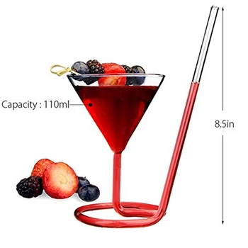 Spiral Straw Cocktail Glass 2