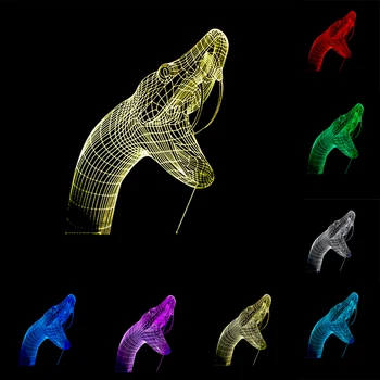 

New Type 3D Snake Night Light Table Light 3D Lamp Table Lamp 3D LED USB 7 Color Change LED Table Lamp Xmas Toy Gift