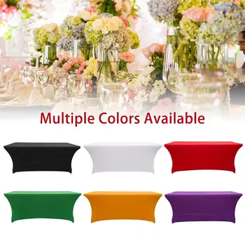 

6FT Spandex Table Cloth Stretch Christmas Tablecloth Wedding/ Hotel/ Anniversarie Tafelkleed Decorations Stretch Cover 200GSM