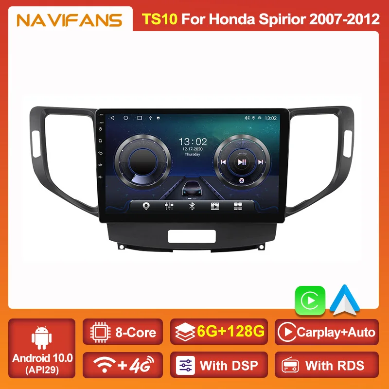 9&quot IPS Screen Android 11 Car Radio For Honda Spirior 2007 2008 2009 2010 2011 2012 Multimedia DVD Player GPS Navi Mirror LINK BT |