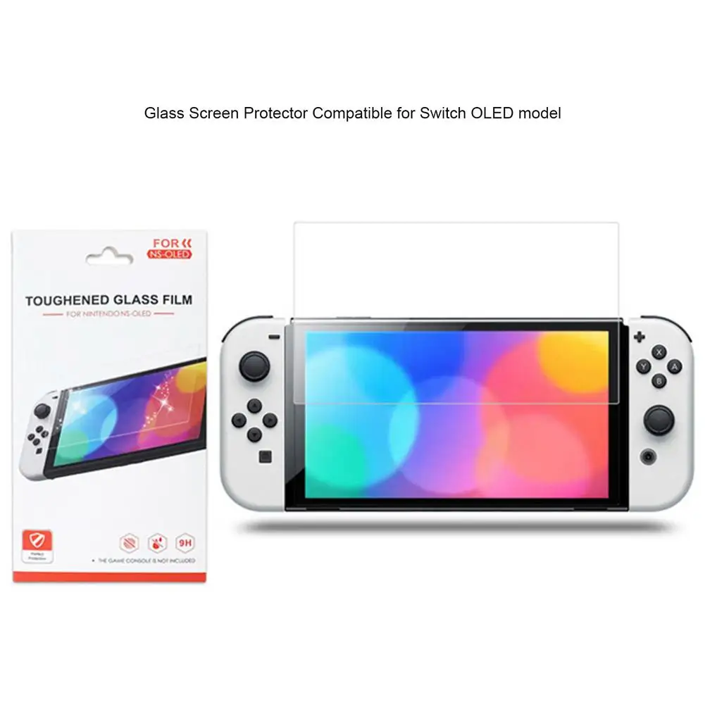 9H Screen Protectors Film For Nintendo Switch OLED Model Tempered Glass Protective Film Anti-fingerprint Game Accessories HOT
