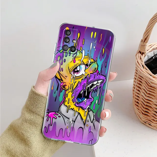 Soft TPU Case For Samsung Galaxy A51 A21s A52 A71 A12 A31 A41 A32 A02s M31 A11 A72 Transparent Phone Cover Cartoon Sim Boy Pons PTTM-CLS09