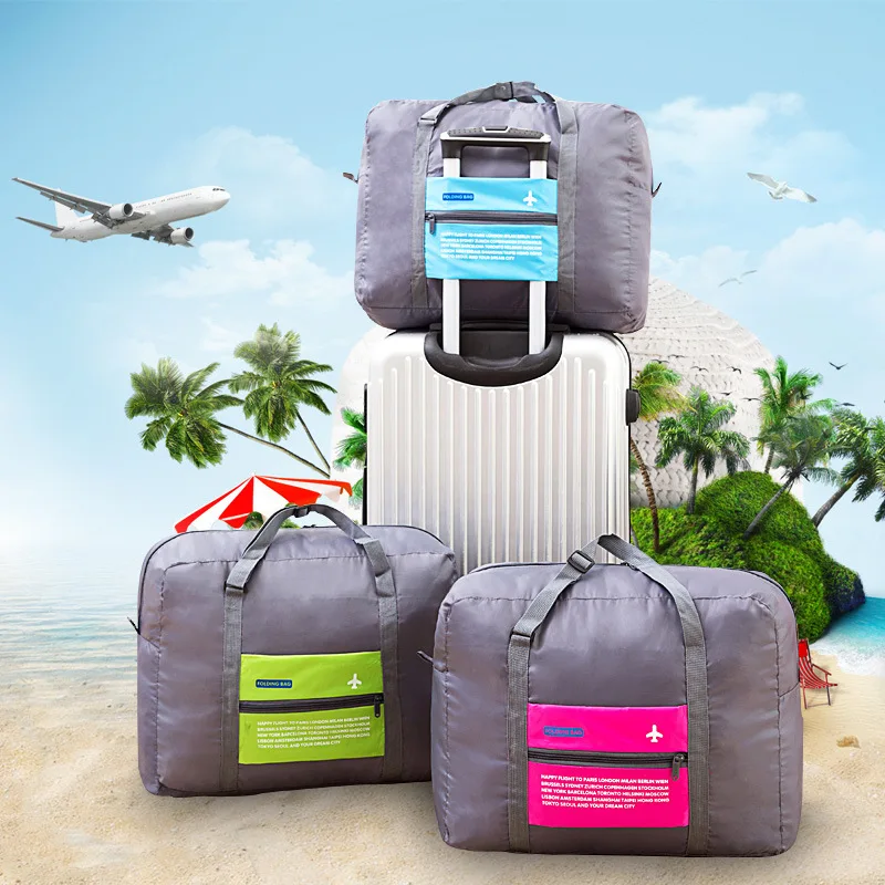 

Large-Capacity Folding Travel Bag Large Collapsible Female Men's Polyester Storage Bag Fashion Handbag 2019 Aircraft Package