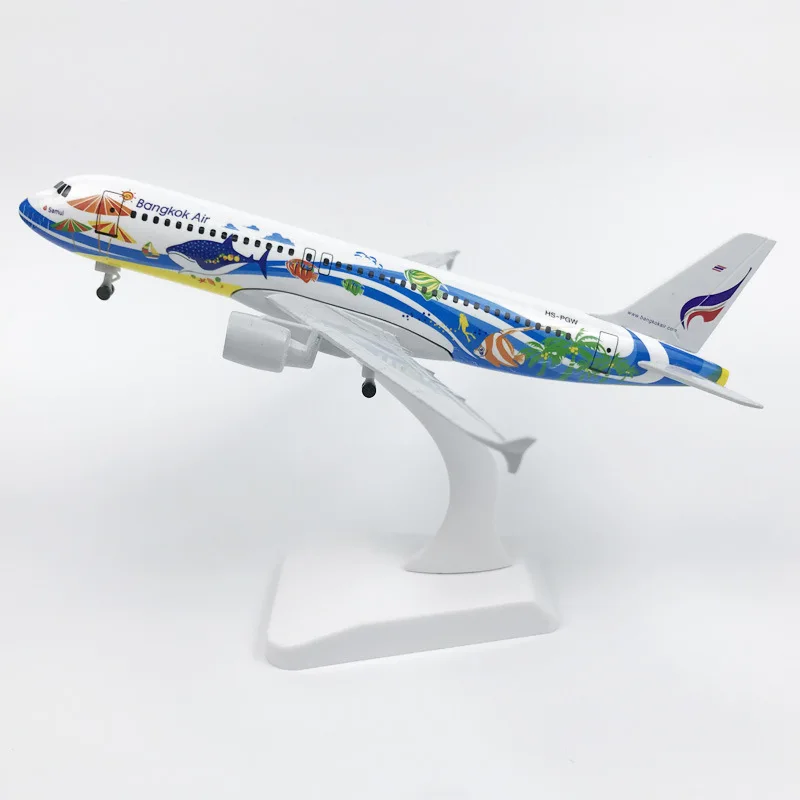 

20cm Static Analysis Of Alloy Aircraft Model A320 Thai Airways Diecast Aircraft Toys Airplane Airliner Kid Gifts Collectible