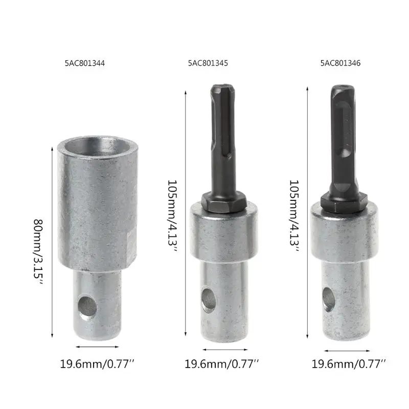 2 Round Pits 2 Slots Drill Bit Adapter For Electric Drill Convert to Earth Auger Head Connector Tool