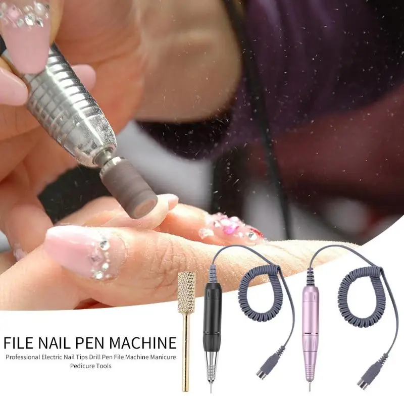 Профессиональный электрический Фрезер для ногтей, фрезер для Арта файлы ручка польский шлифовальный станок для маникюра и педикюра, инструмент, аксессуары для украшения ногтей
