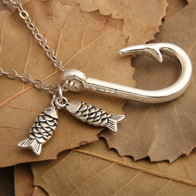 Gifts Men Love Fishing, Fish Hook Necklace Men