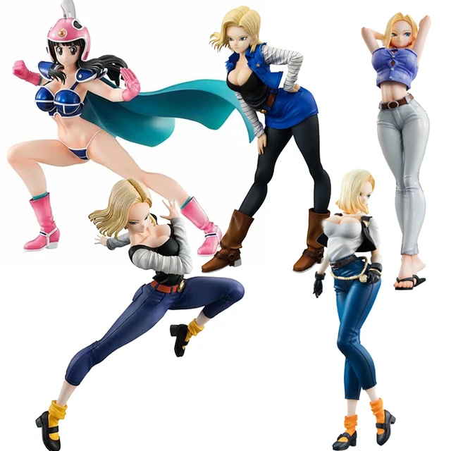 2 tipo dragon ball z android 18 lazuli anime sexy figura de ação modelo  brinquedos boneca para o presente - AliExpress